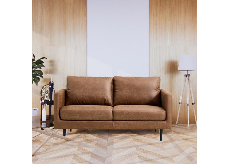 2 Seater Lounge Fabric Polyester Sofa - Gerard